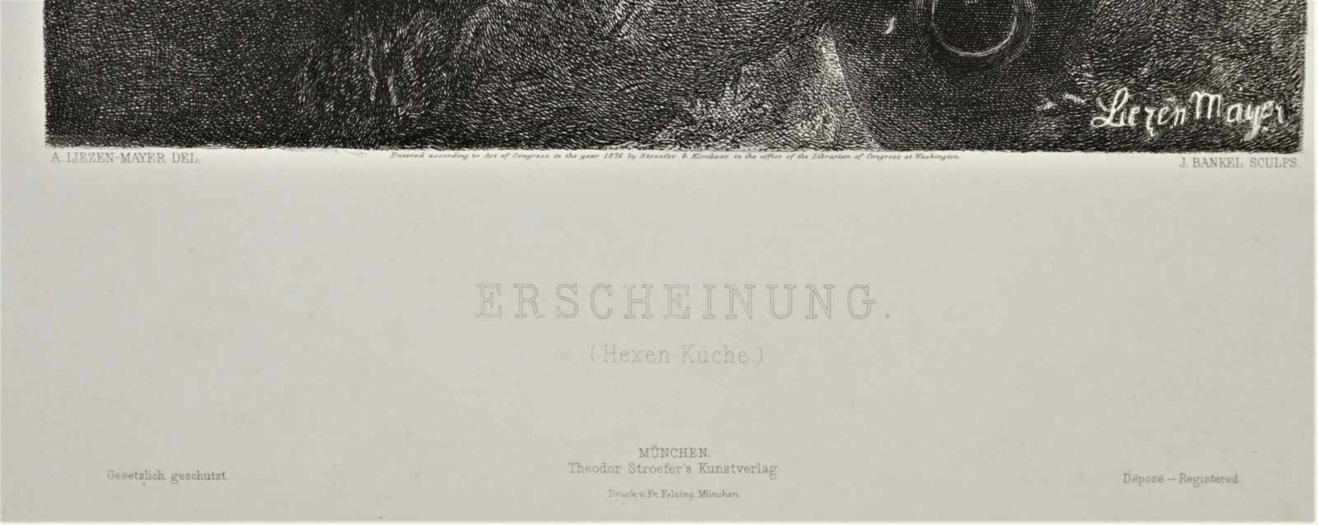 Alexander Liezen-Mayer, "Erscheinung. Hexenküche (Faust blickt in den Zauberspiegel)" - Bild 4 aus 4