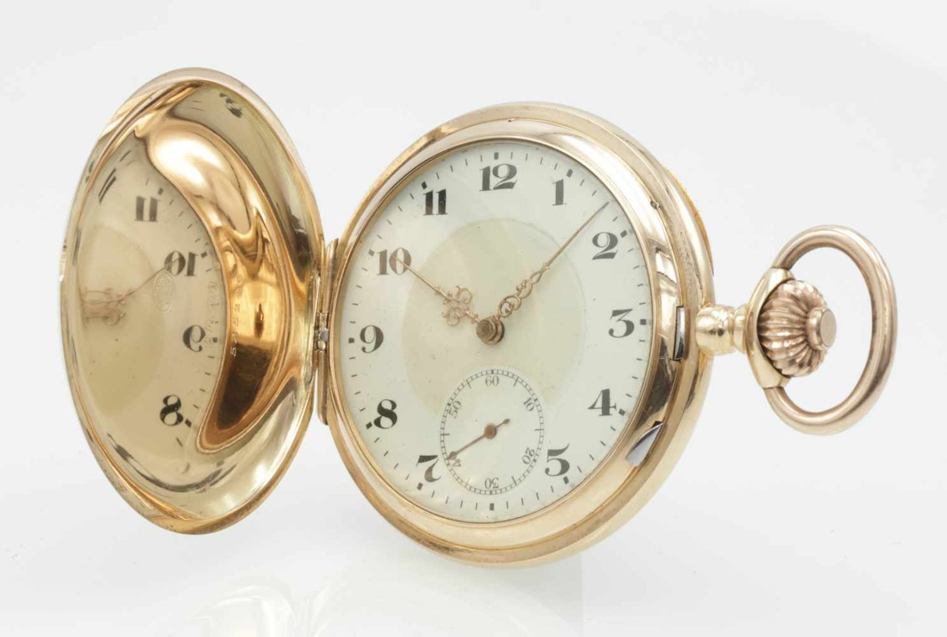 Goldene Savonnette / Taschenuhr, um 1900