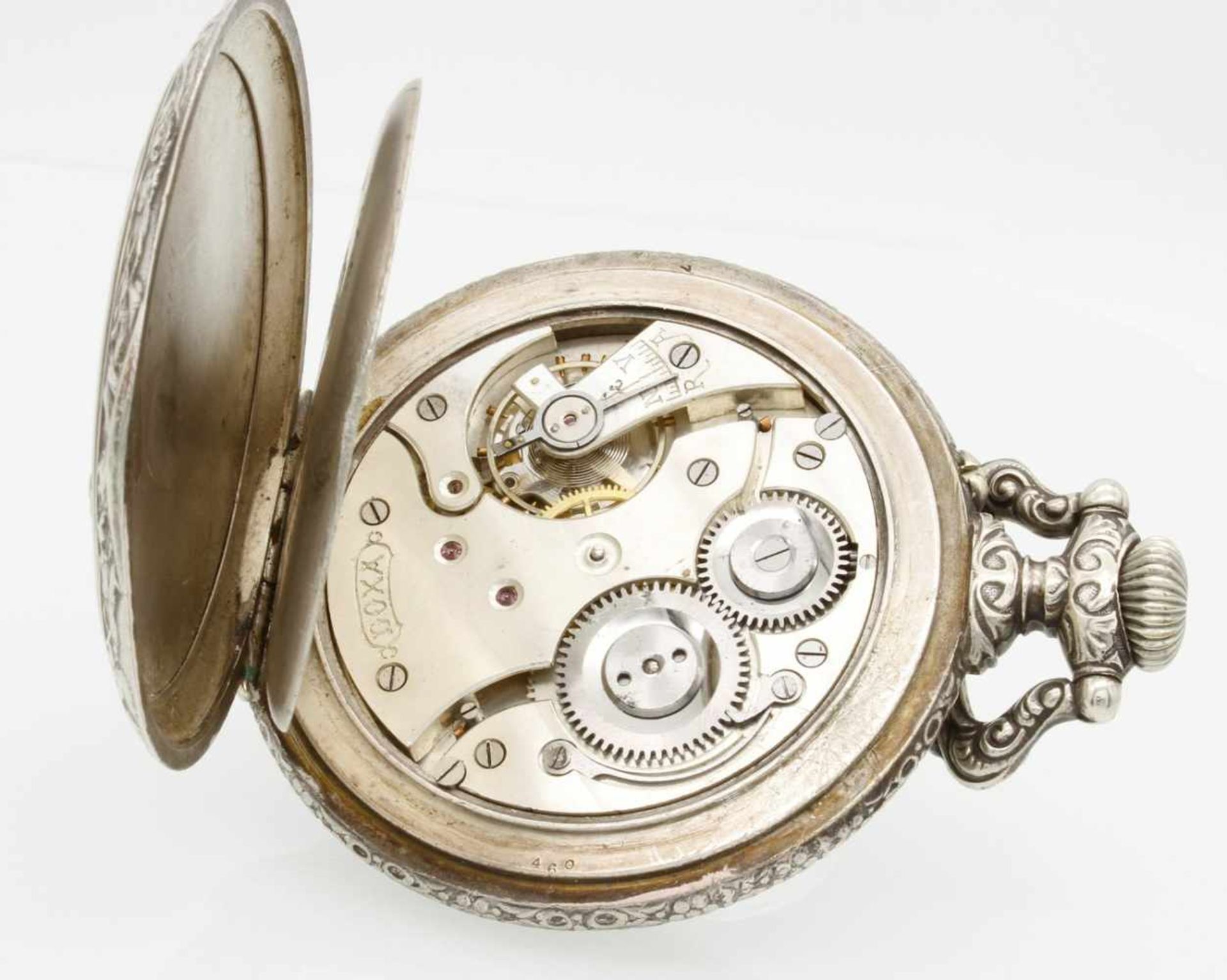 Große Doxa Feuerwehr Taschenuhr, um 1910 - Bild 4 aus 5