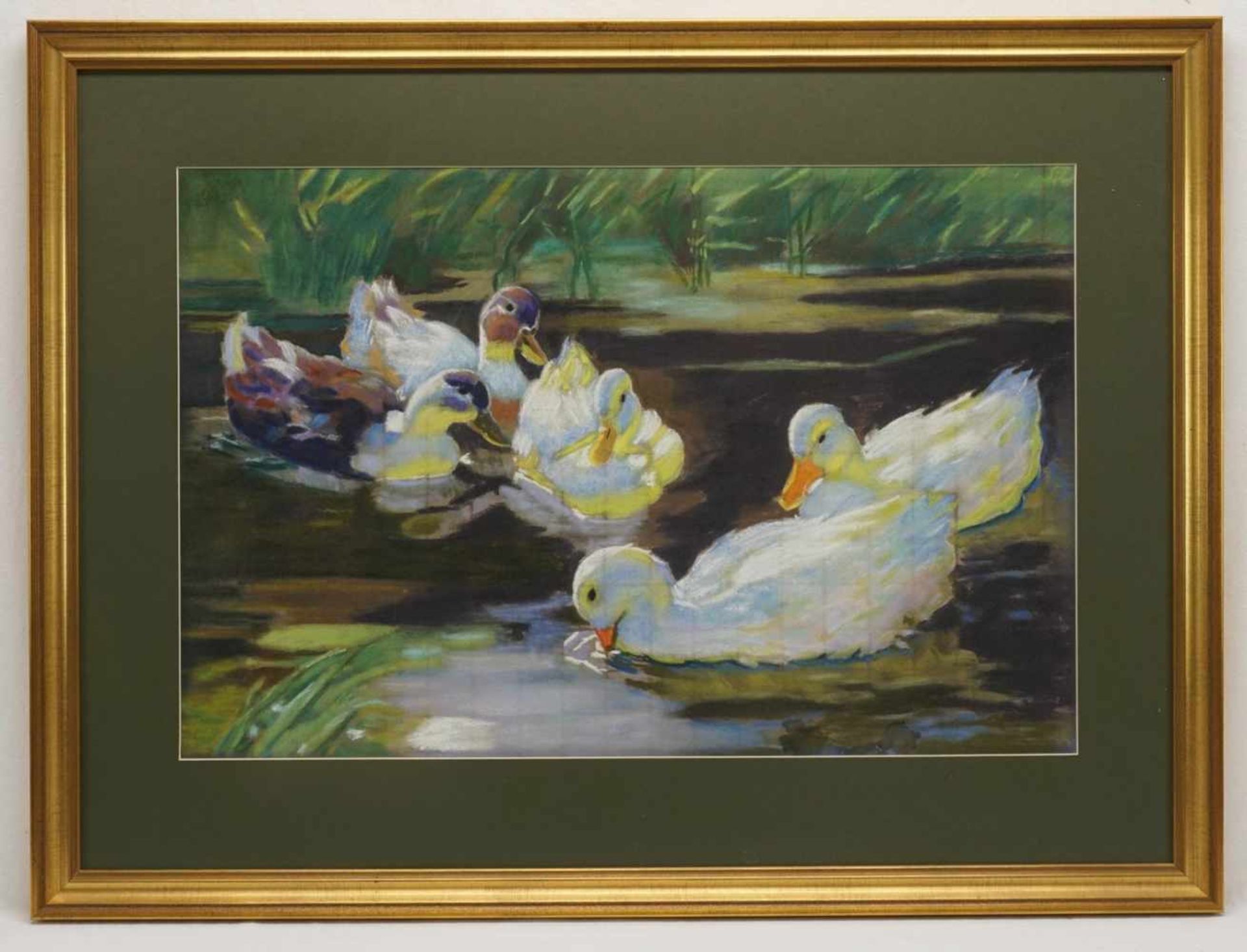 Karl Siehlhardt, "Enten im Teich"