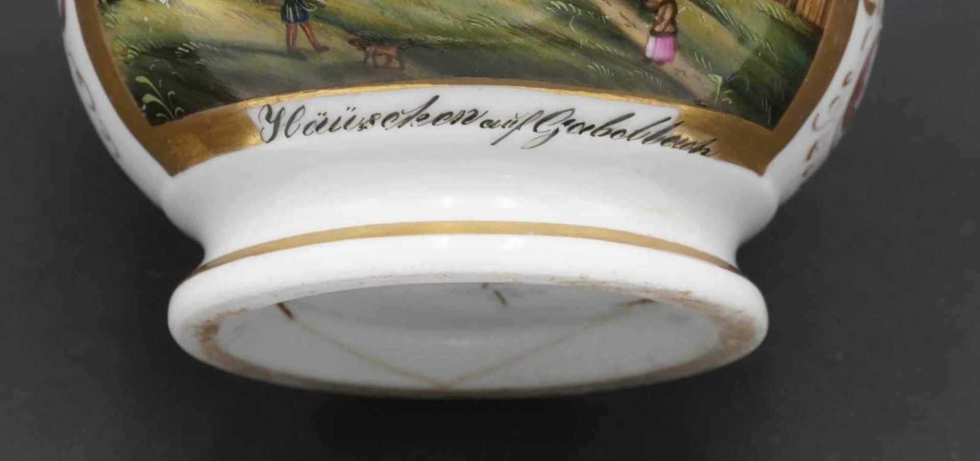 Biedermeier-Ansichtentasse Häuschen auf Gabelbeck - Image 5 of 5