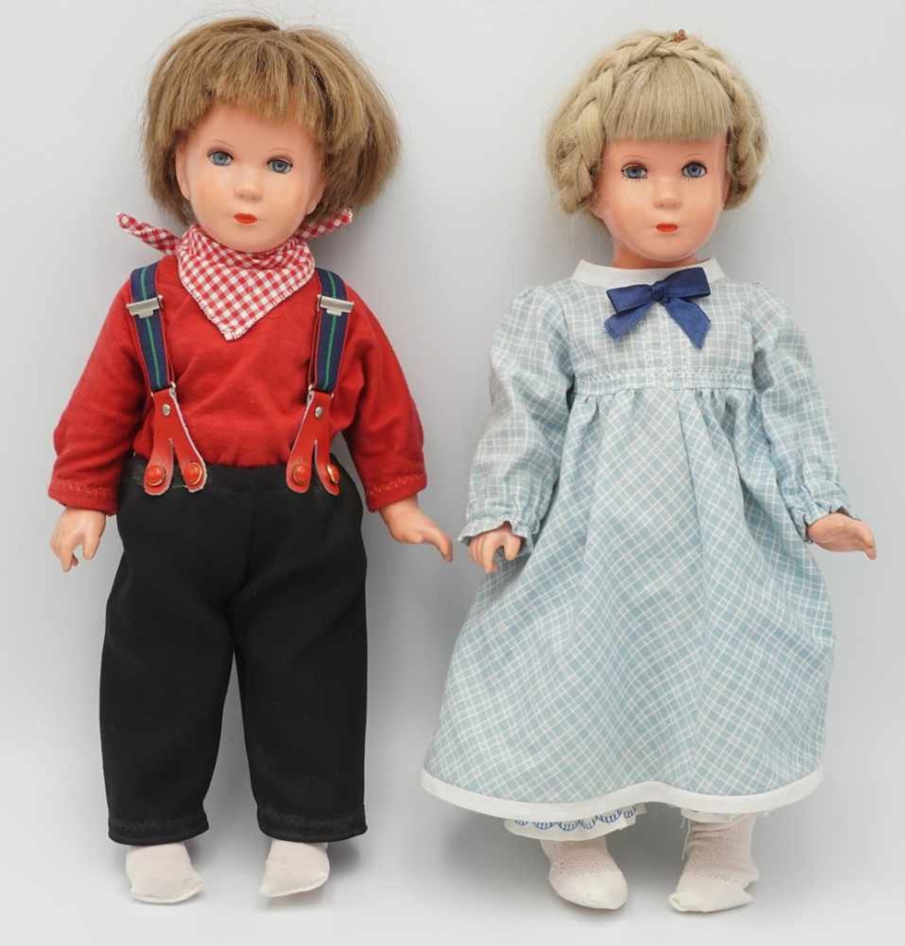 Zwei Schildkröt Puppen "Modell Käthe Kruse" T40, wohl um 1955