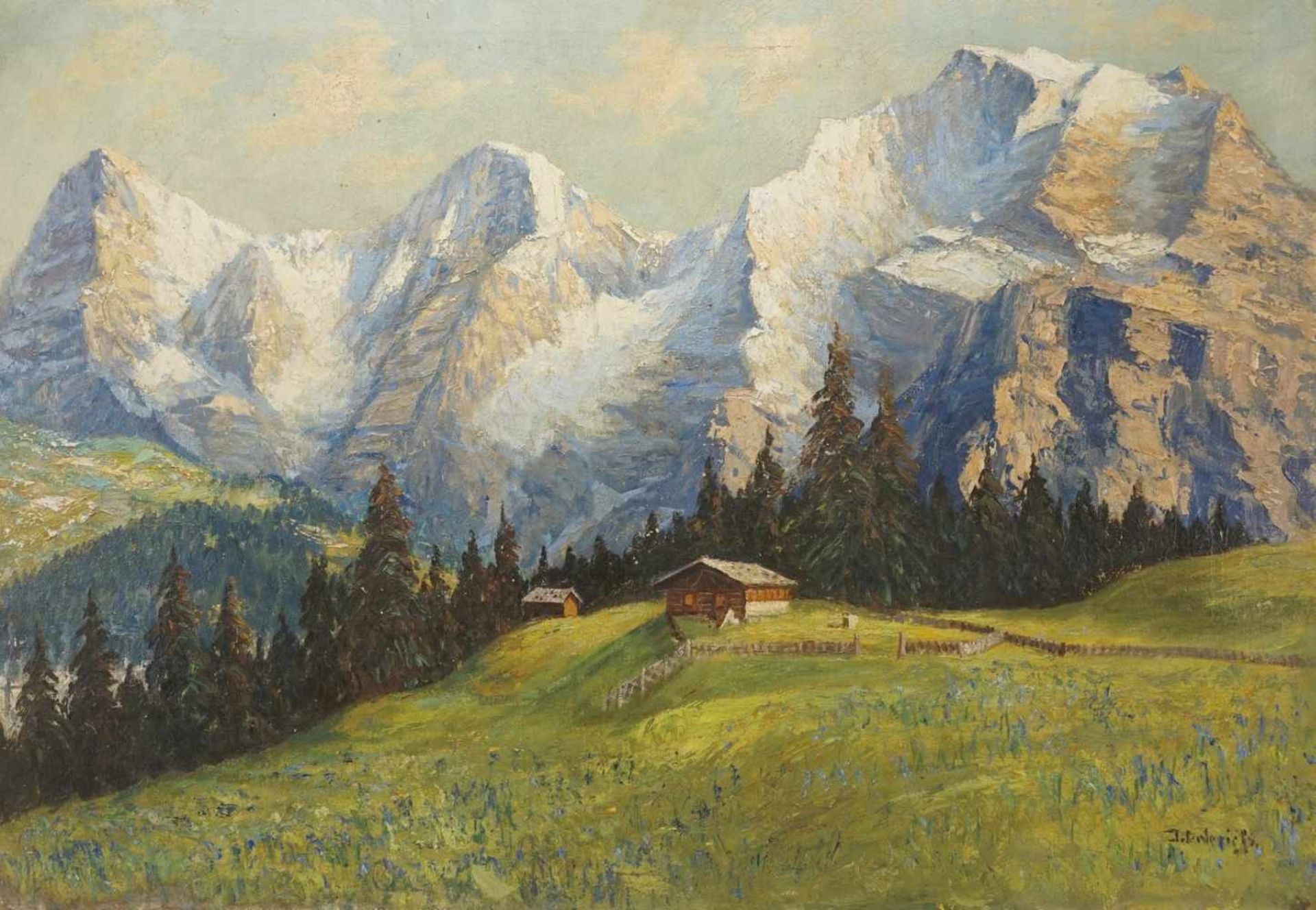 Josef Dederichs, Gehöft in den Alpen