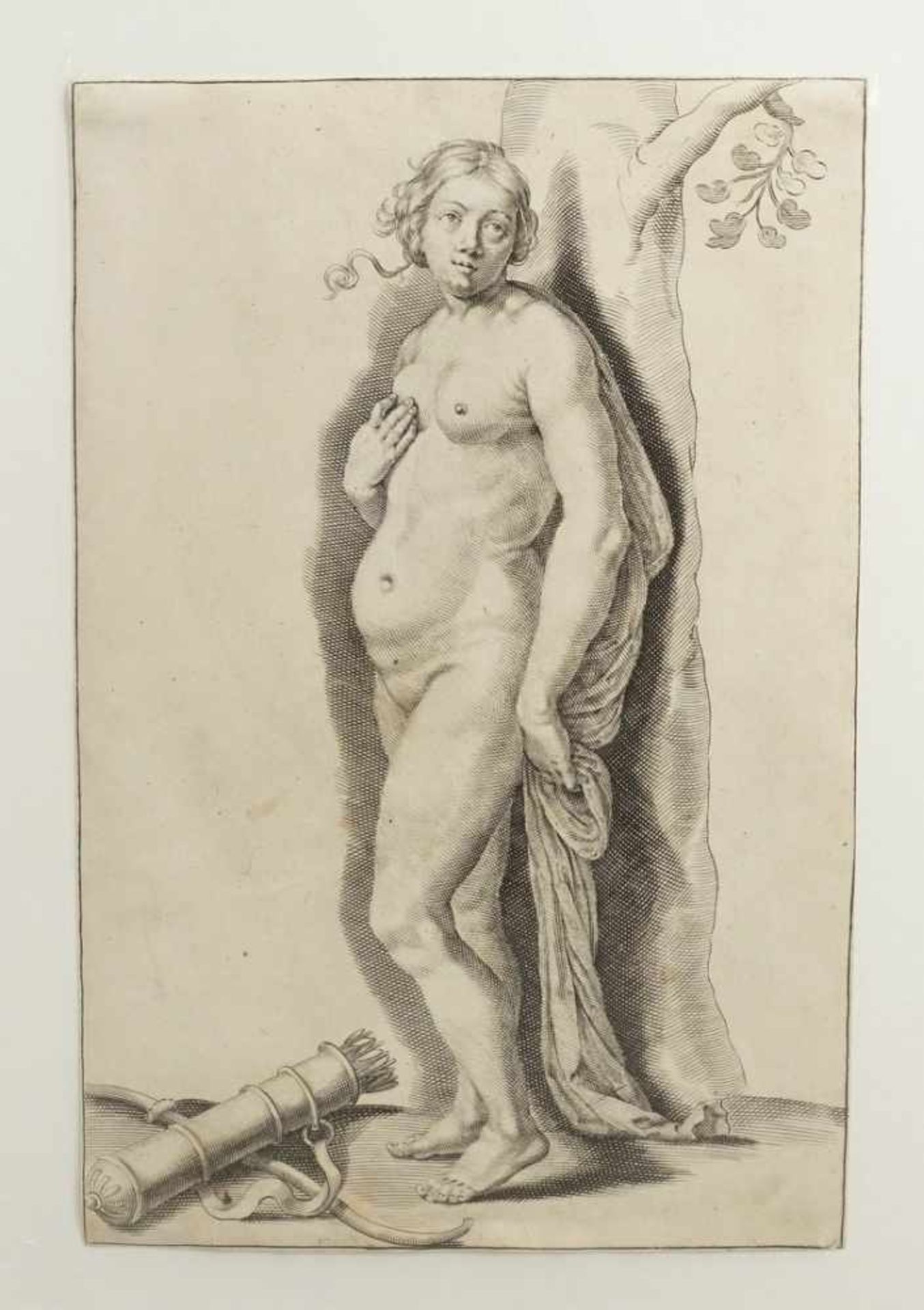 Kupferstecher des 17. Jhs., "Nymphe der Diana" - Image 3 of 4