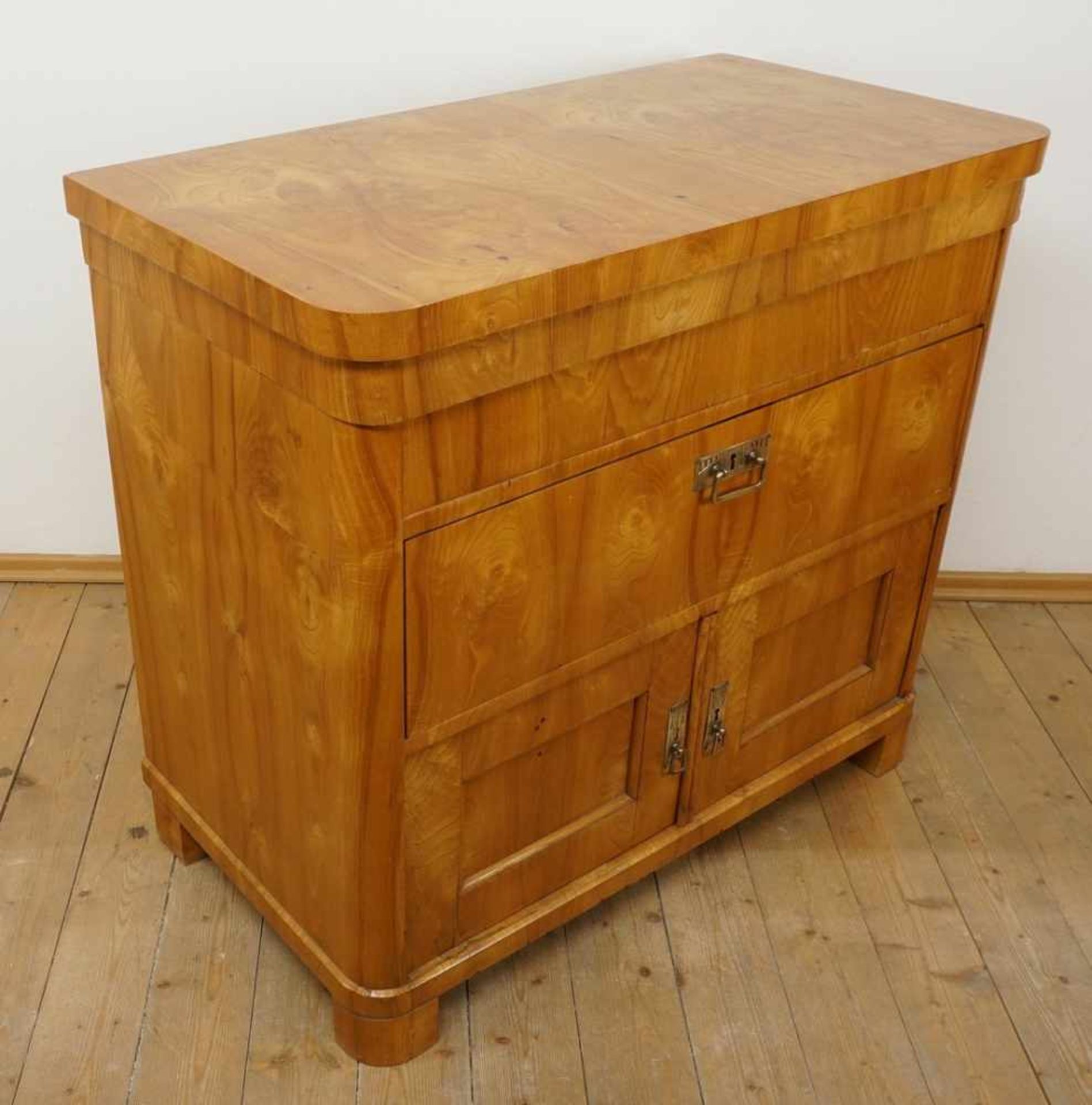 Biedermeier Kommode / Halbschrank, Esche furniert - Bild 4 aus 5