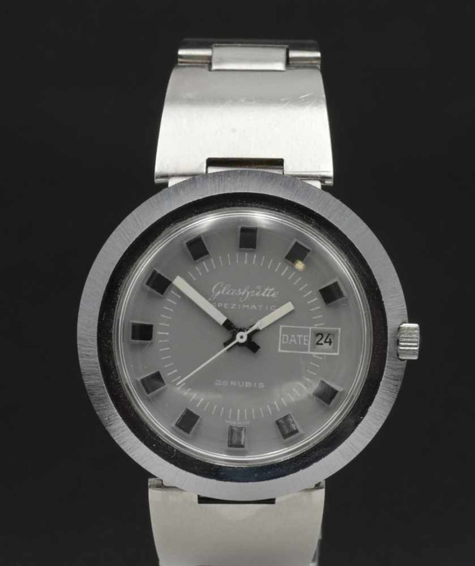 Glashütte Spezimatic vintage Armbanduhr, um 1960 - Bild 2 aus 3