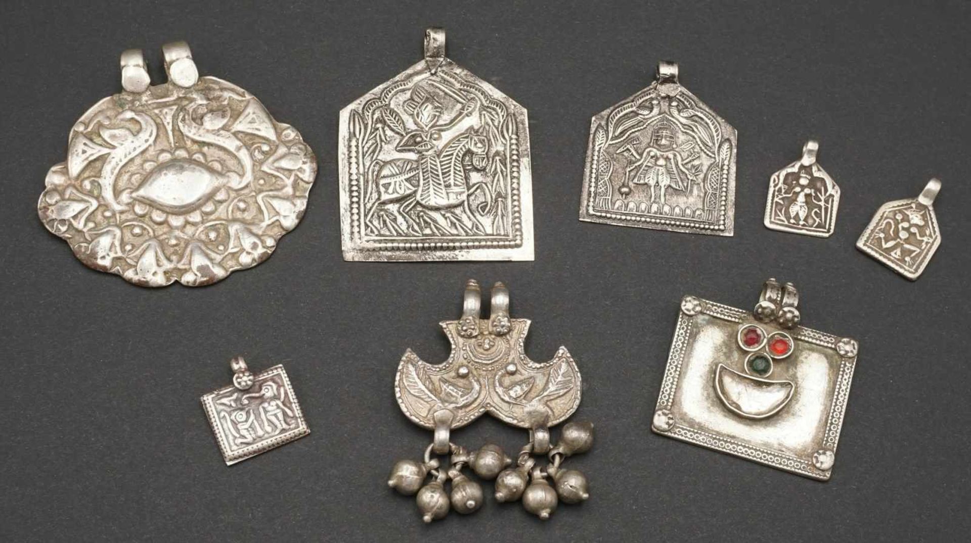 Konvolut Amulette, Indien / Rajasthan, wohl 1. Hälfte 20. Jh.