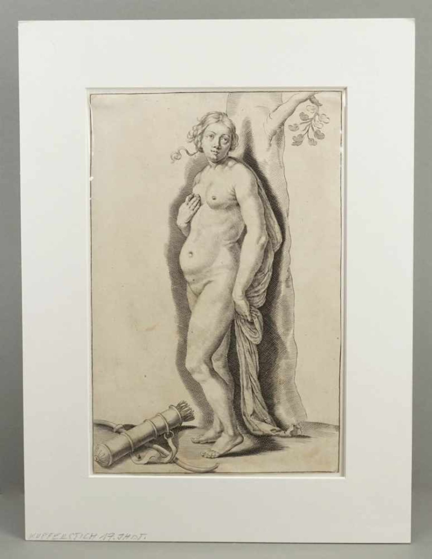 Kupferstecher des 17. Jhs., "Nymphe der Diana" - Image 2 of 4