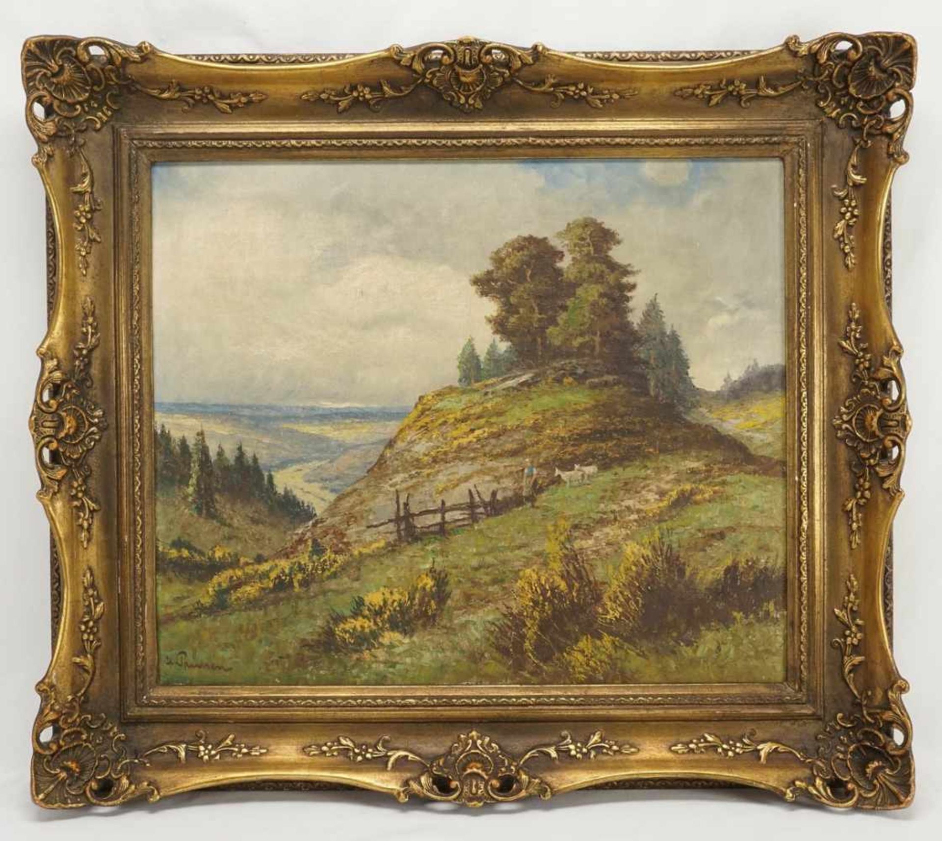 Clemens Prüssen, "Felsige Landschaft mit Ziegenhirtin"