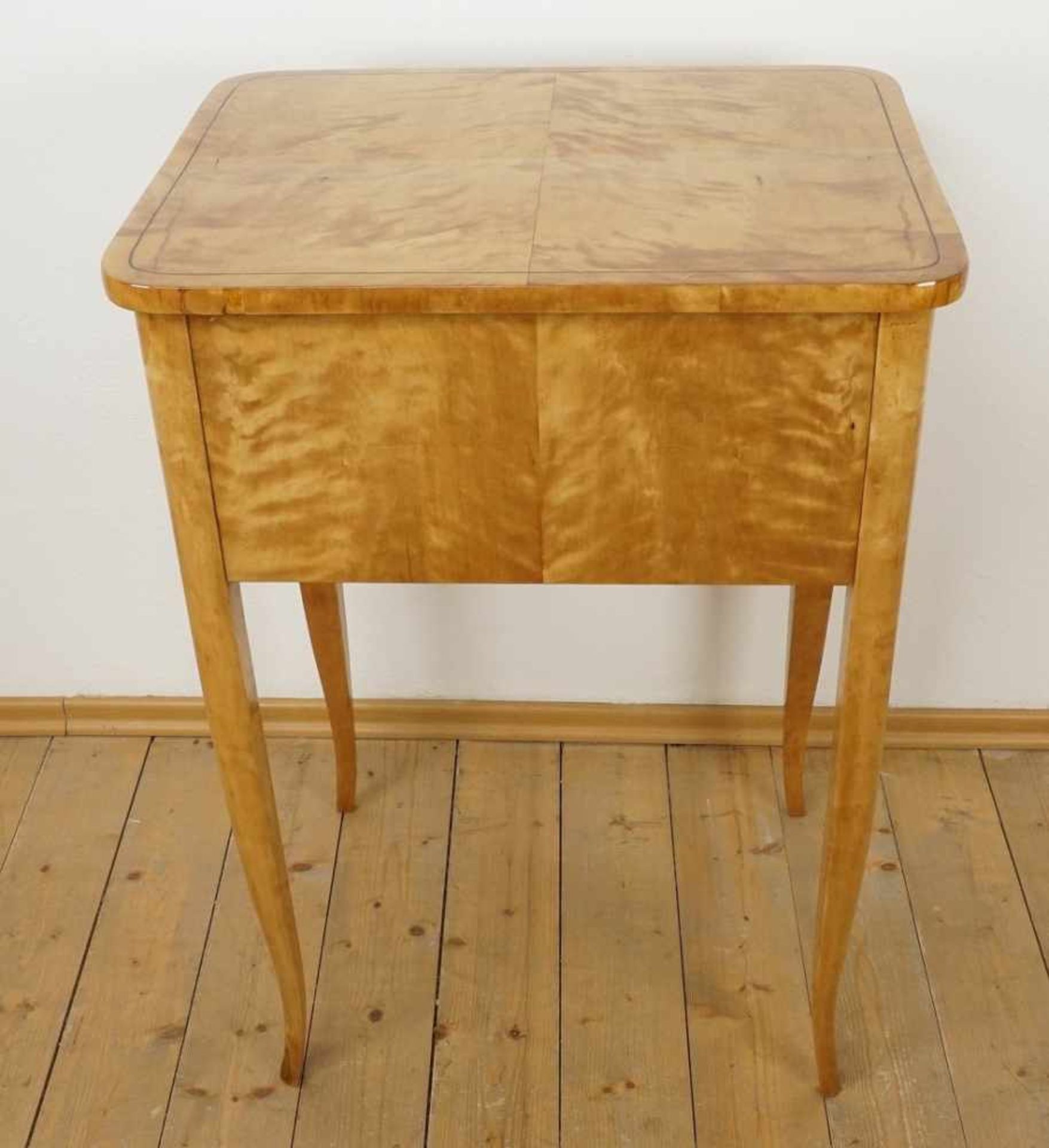 Biedermeier Nähtisch, Birke furniert - Image 6 of 6