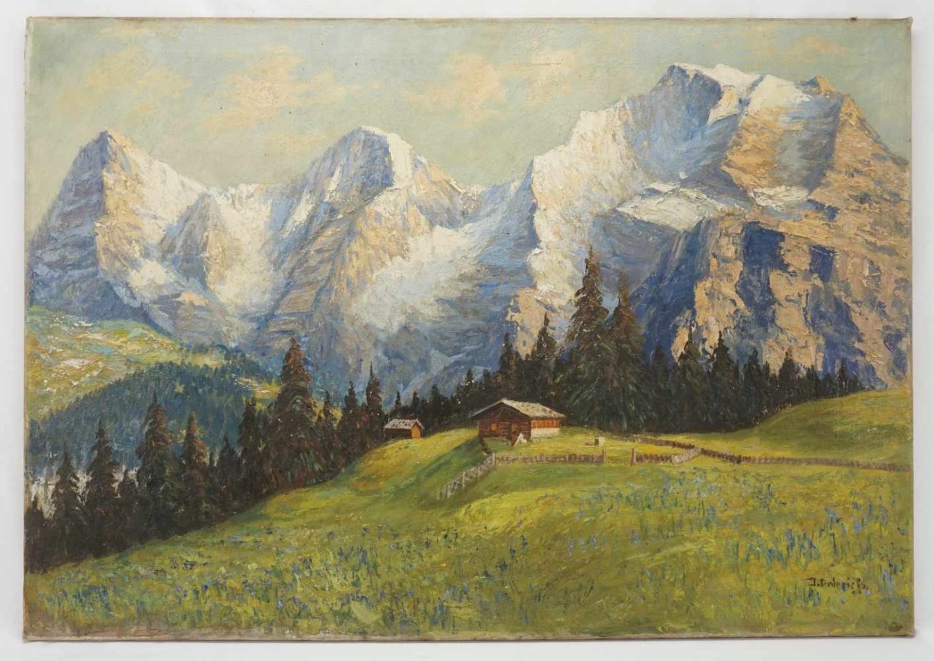 Josef Dederichs, Gehöft in den Alpen - Bild 2 aus 4