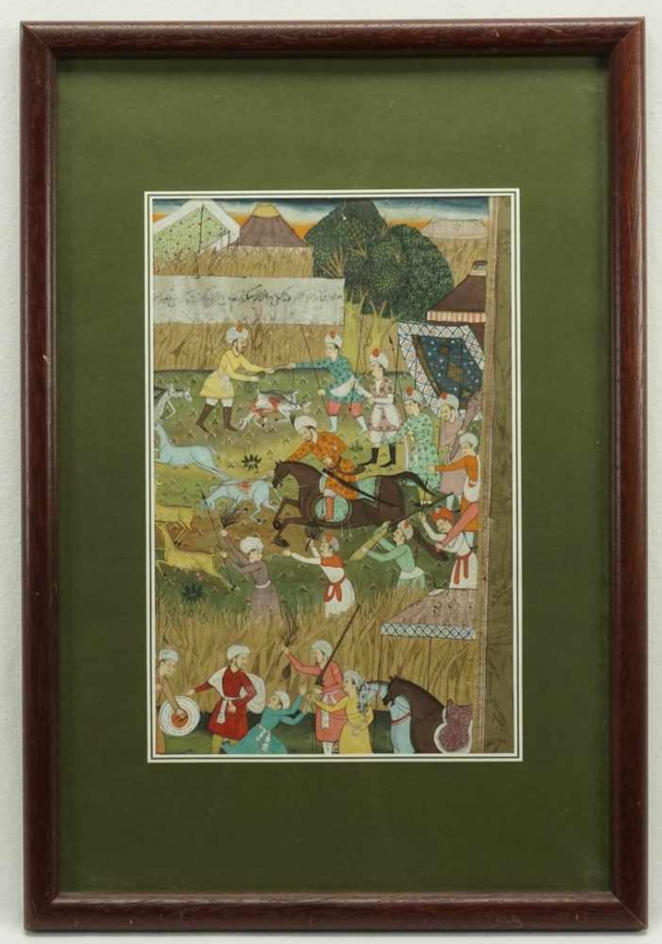Persische Miniaturmalerei, wohl 19. Jh. - Image 2 of 2