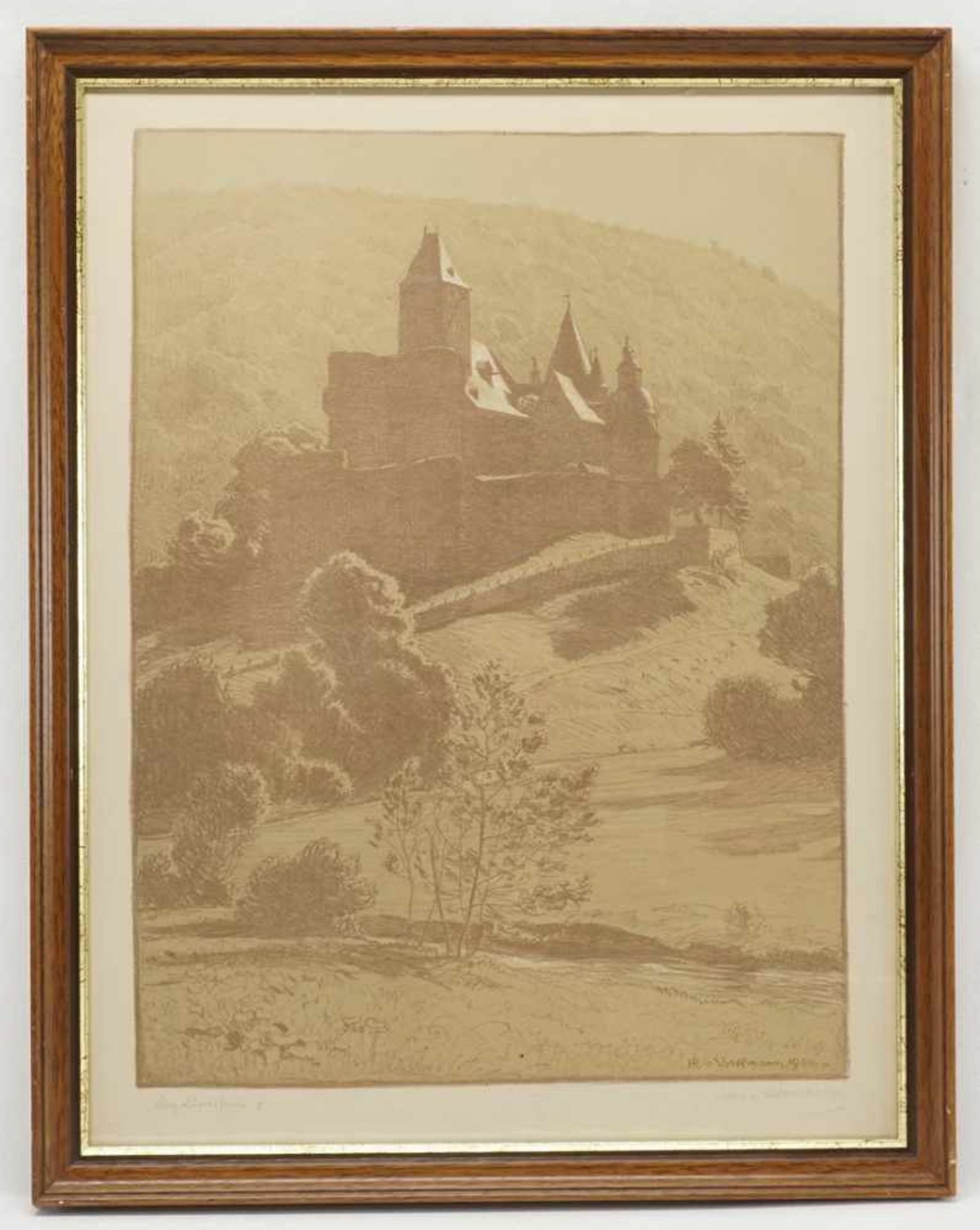 Hans von Volkmann, "Burg Bürresheim II" - Image 2 of 3