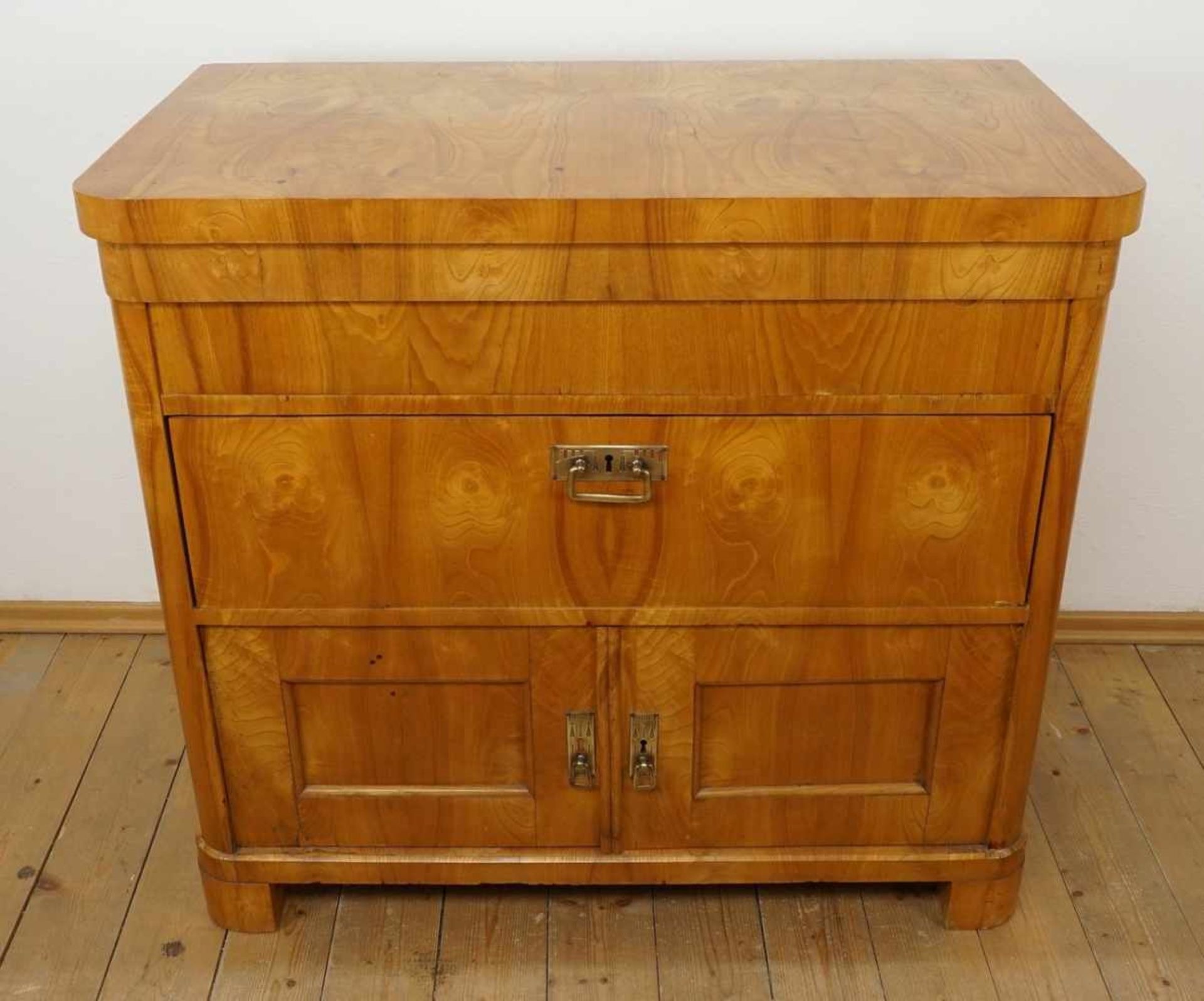 Biedermeier Kommode / Halbschrank, Esche furniert - Bild 3 aus 5