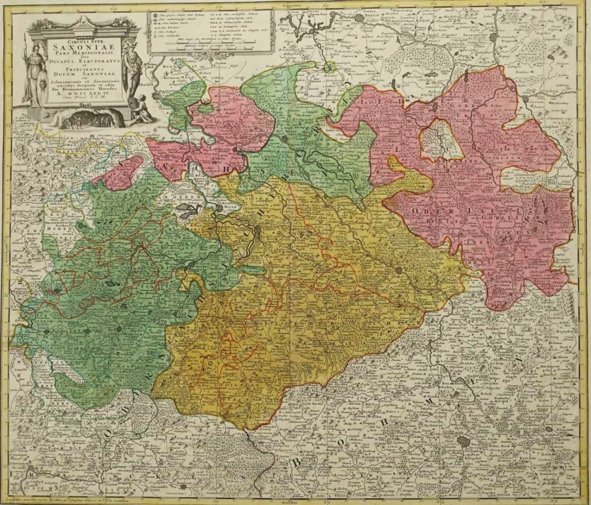 Landkarte, "Sachsen"