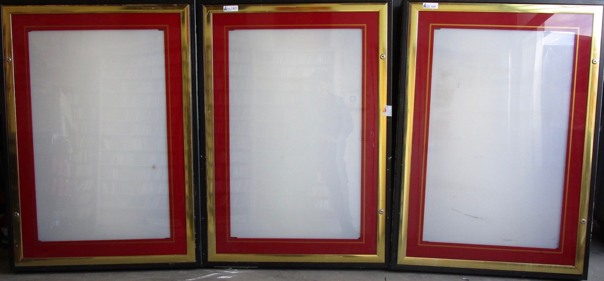 LOT OF 3 VINTAGE THEATER POSTER ENCLOSURE