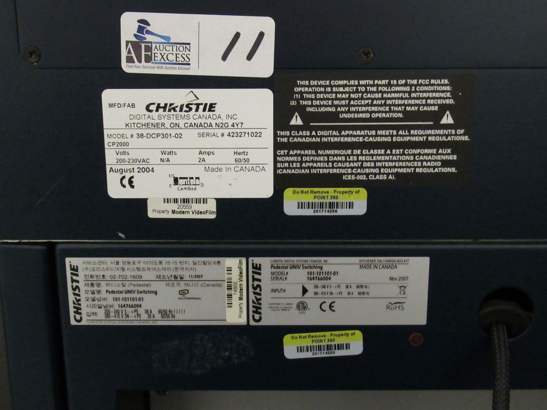 CHRISTIE CP 2000 S - Image 3 of 3