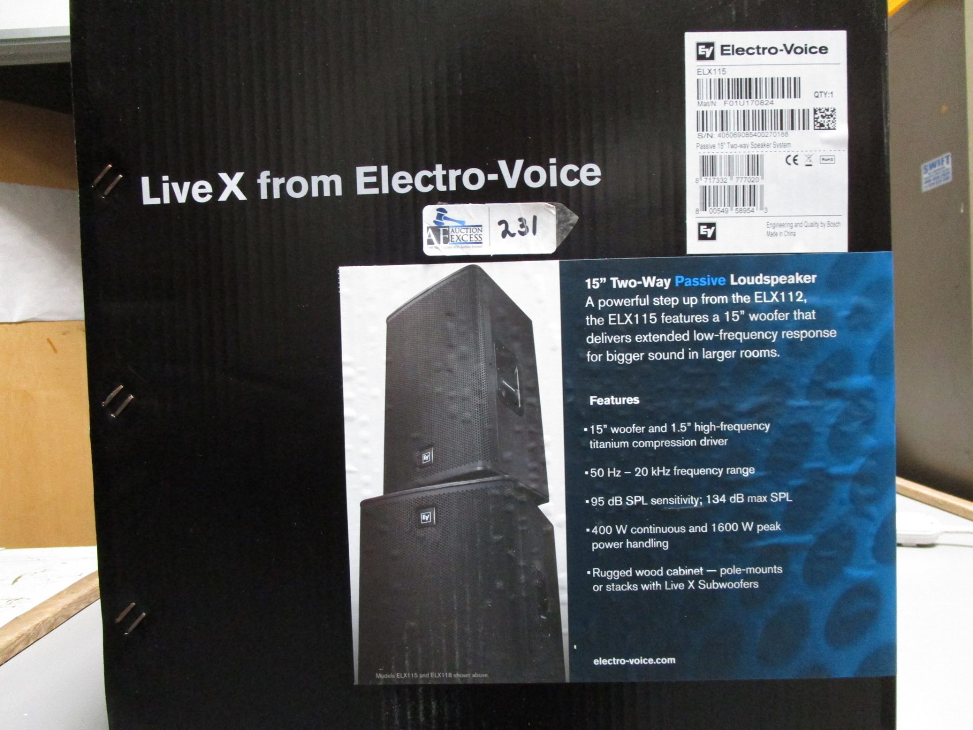 ELECTROVOICE ELX115 NEW IN BOX