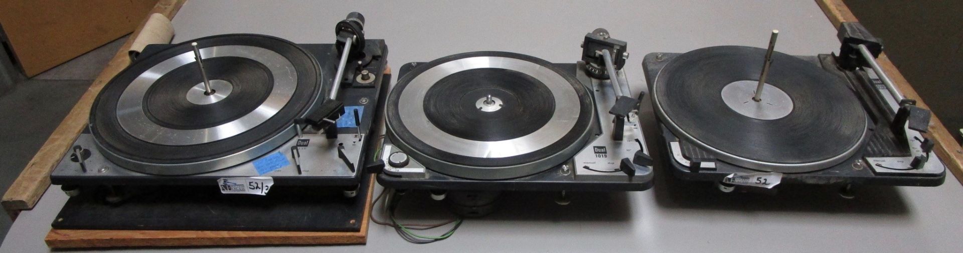 LOT OF 3 DUAL TURNTABLES