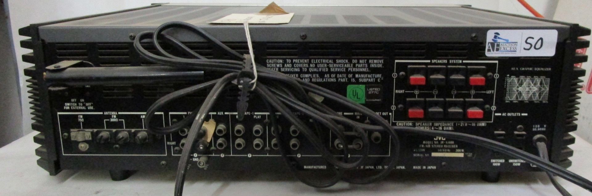 JVC JR-5600 STEREO RECEIVER S.E.A. GRAPHIC EQ - Image 2 of 2