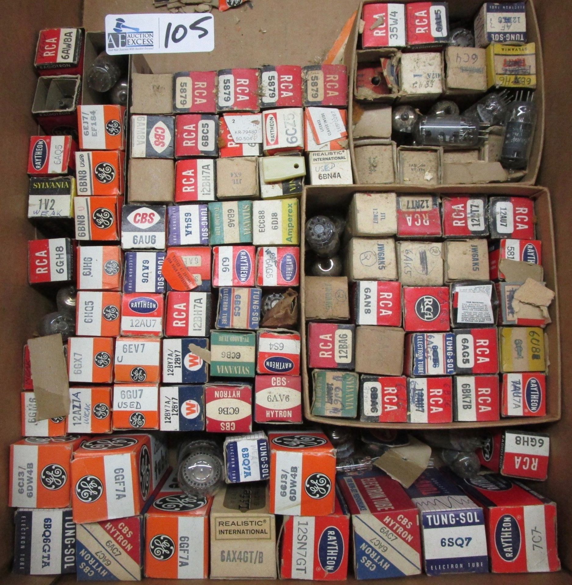 BOX OF MIXED ELECTRONIC TUBES