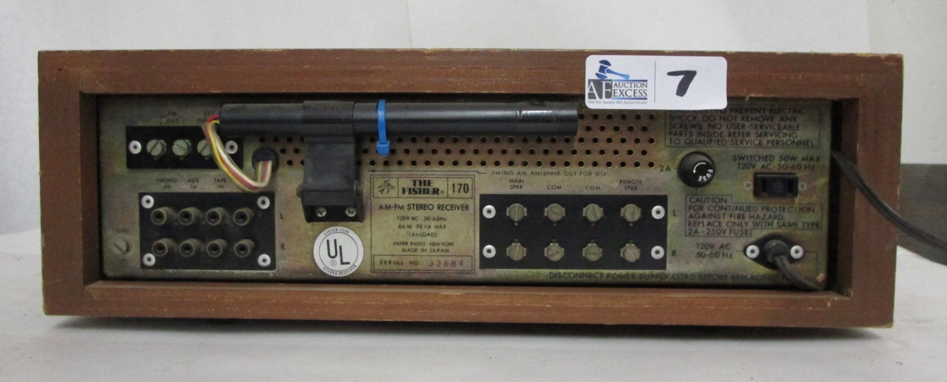FISHER 170 RECEIVER - Image 2 of 2