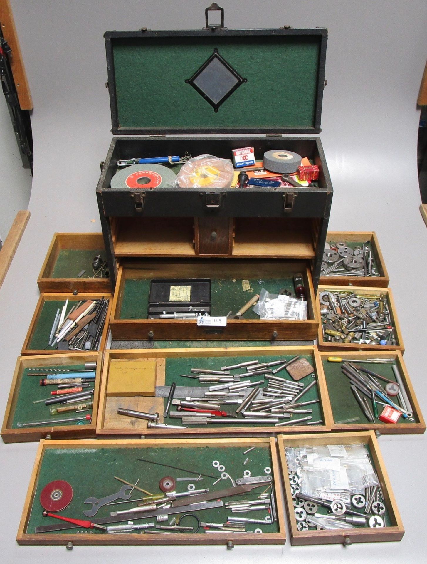 VINTAGE TOOLBOX WITH CONTENTS