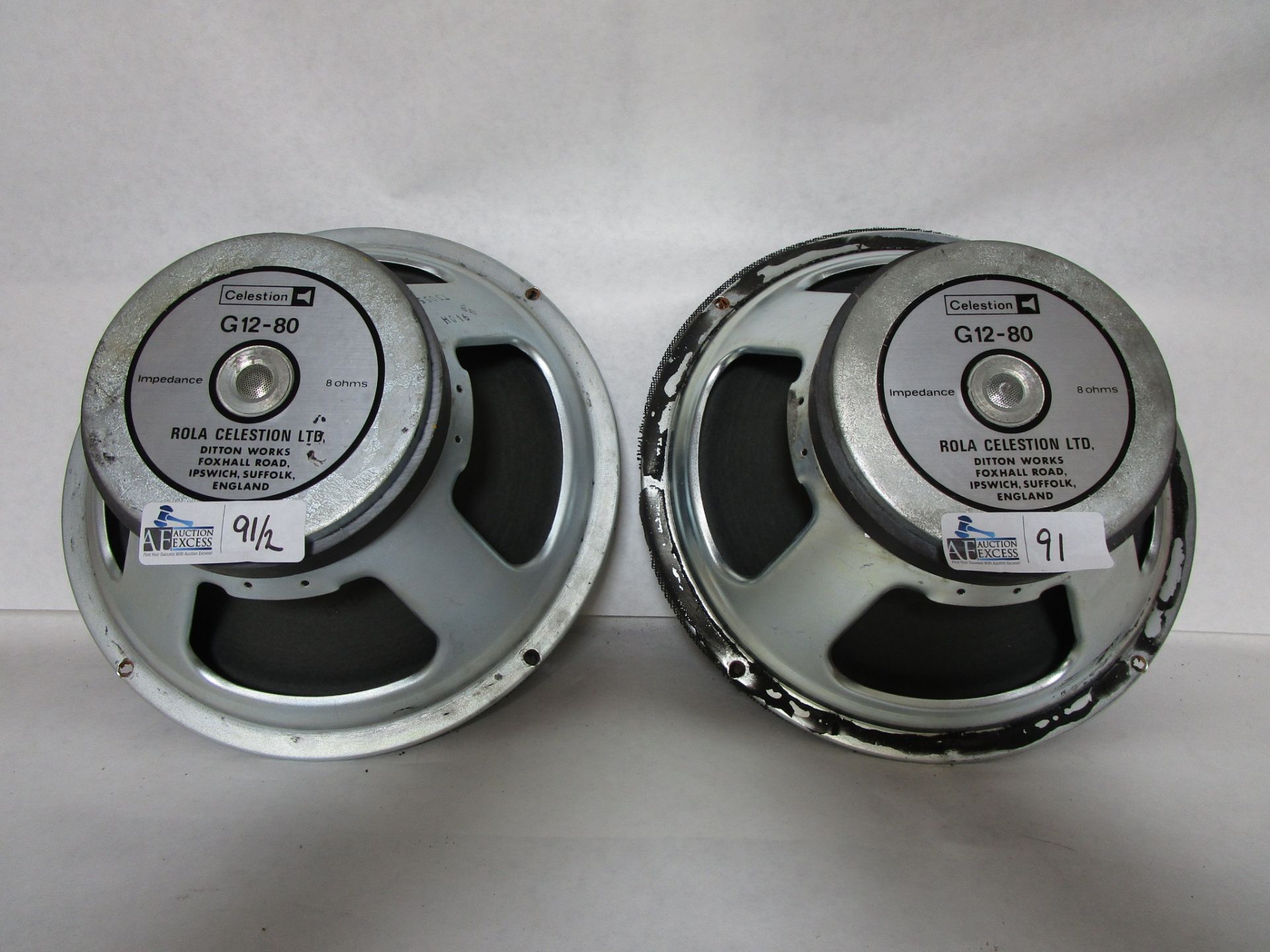 LOT OF 2 CELESTION G12-80 8OHM DRIVERS