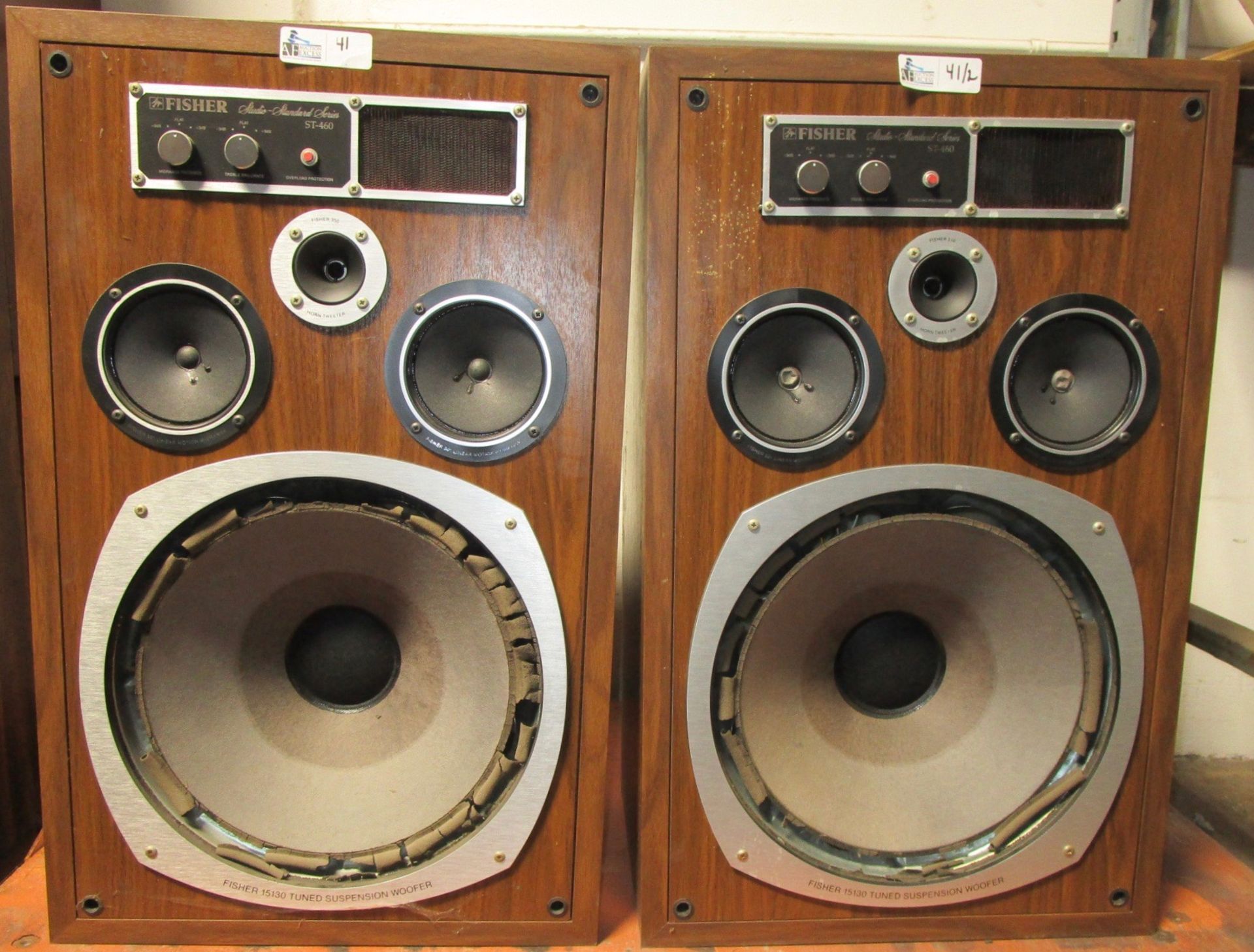 LOT OF 2 FISHER ST-460 SPEAKERS - Image 2 of 2