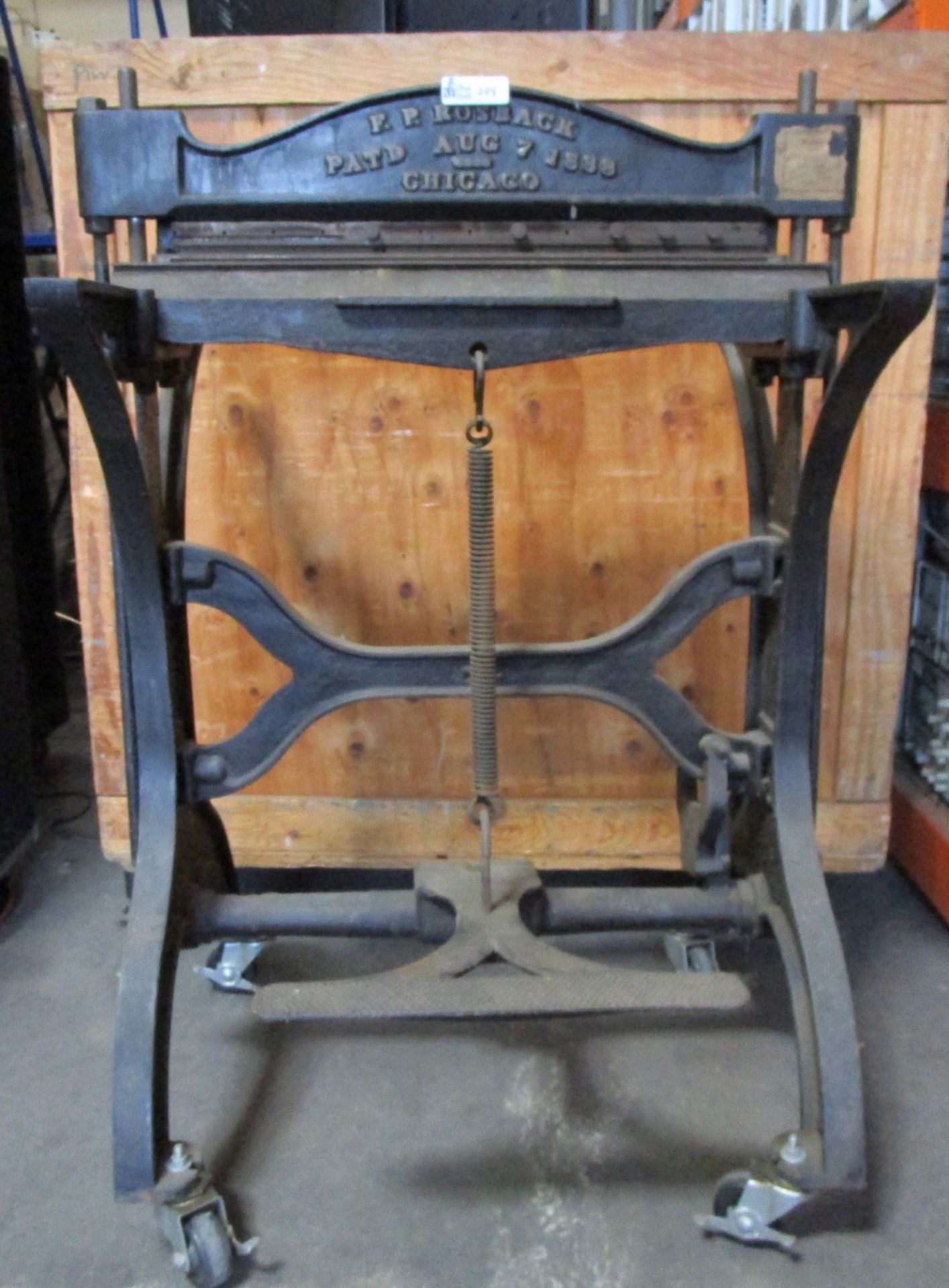 ROLLING F.P.ROSBACK VINTAGE KICK PRESS PERFORATOR