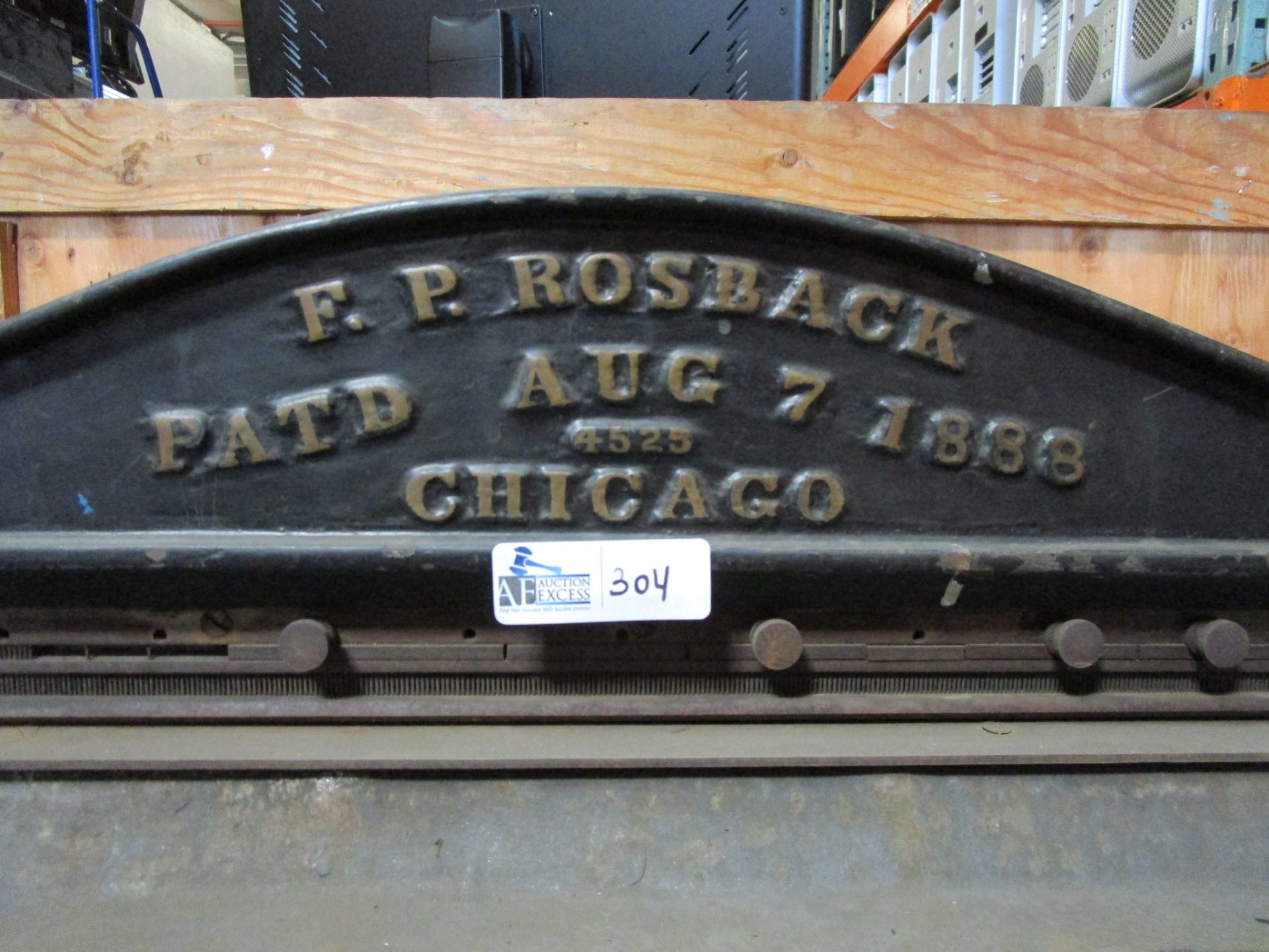 ROLLING F.P.ROSBACK VINTAGE KICK PRESS PERFORATOR - Image 2 of 2