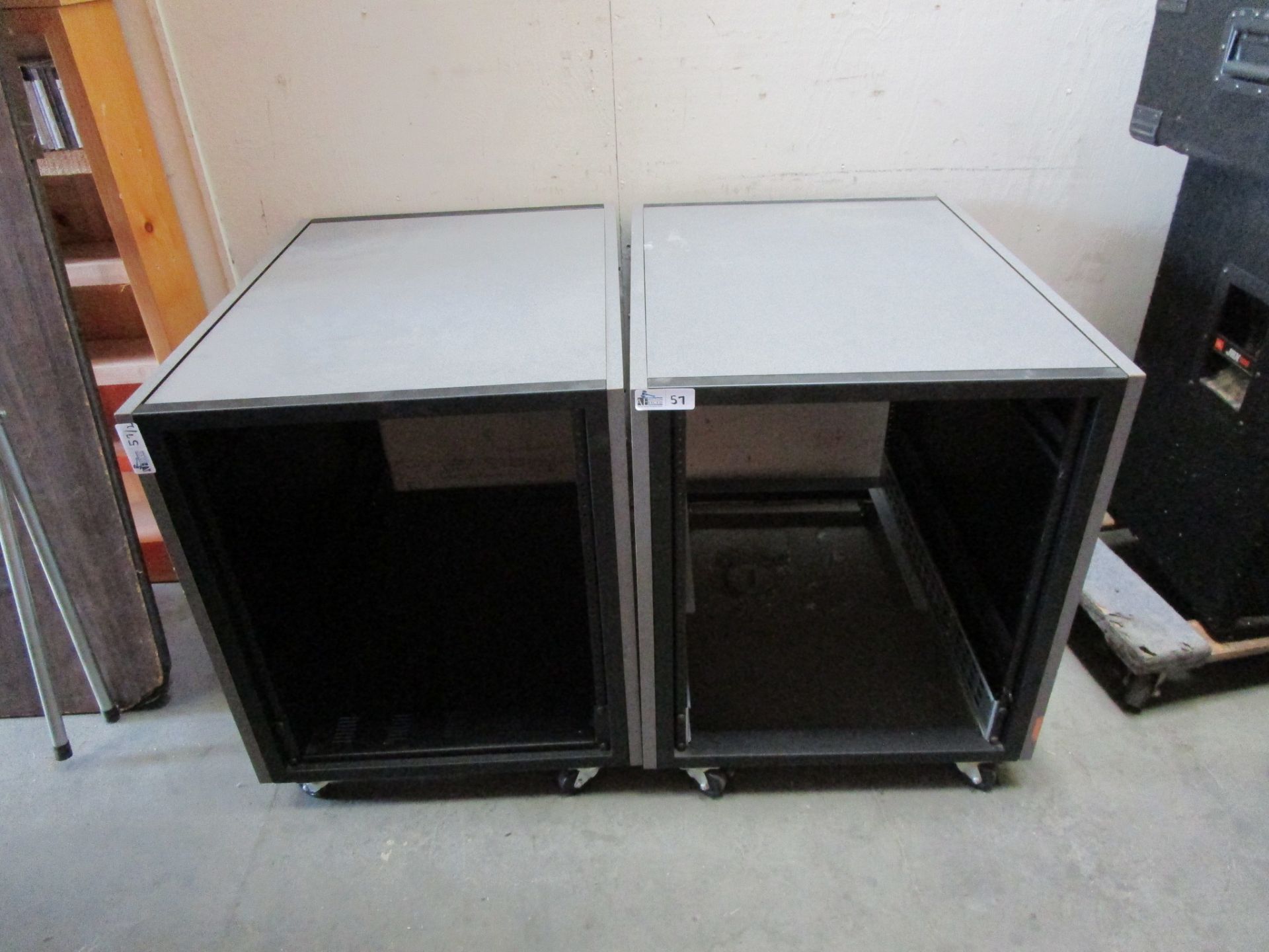 LOT OF 2 ROLLING EQUIPMENT RACKS - Image 2 of 2