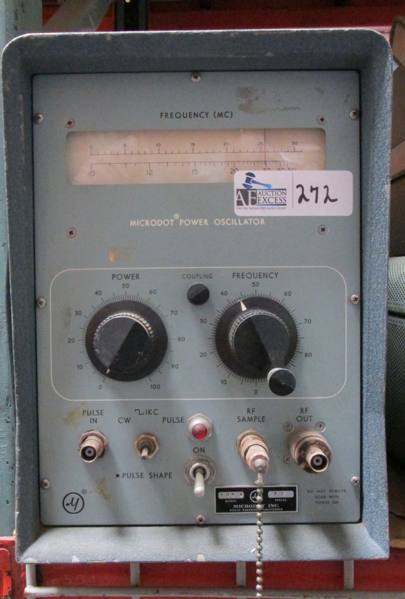 MICRODOT 404A POWER OSCILLATOR