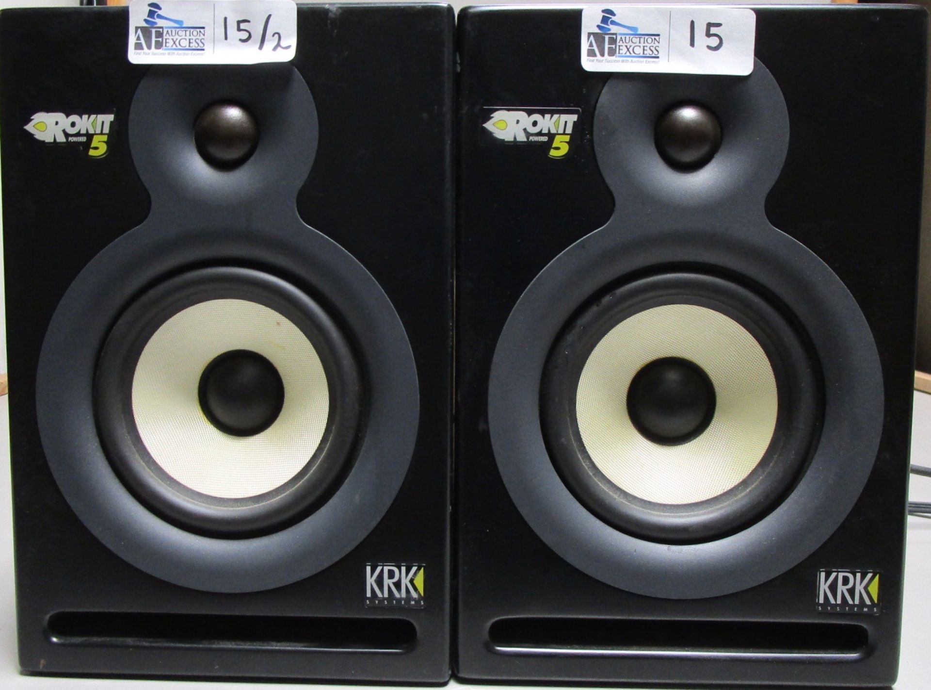 LOT OF 2 KRK SYSTEMS ROKIT 5 SPEAKERS