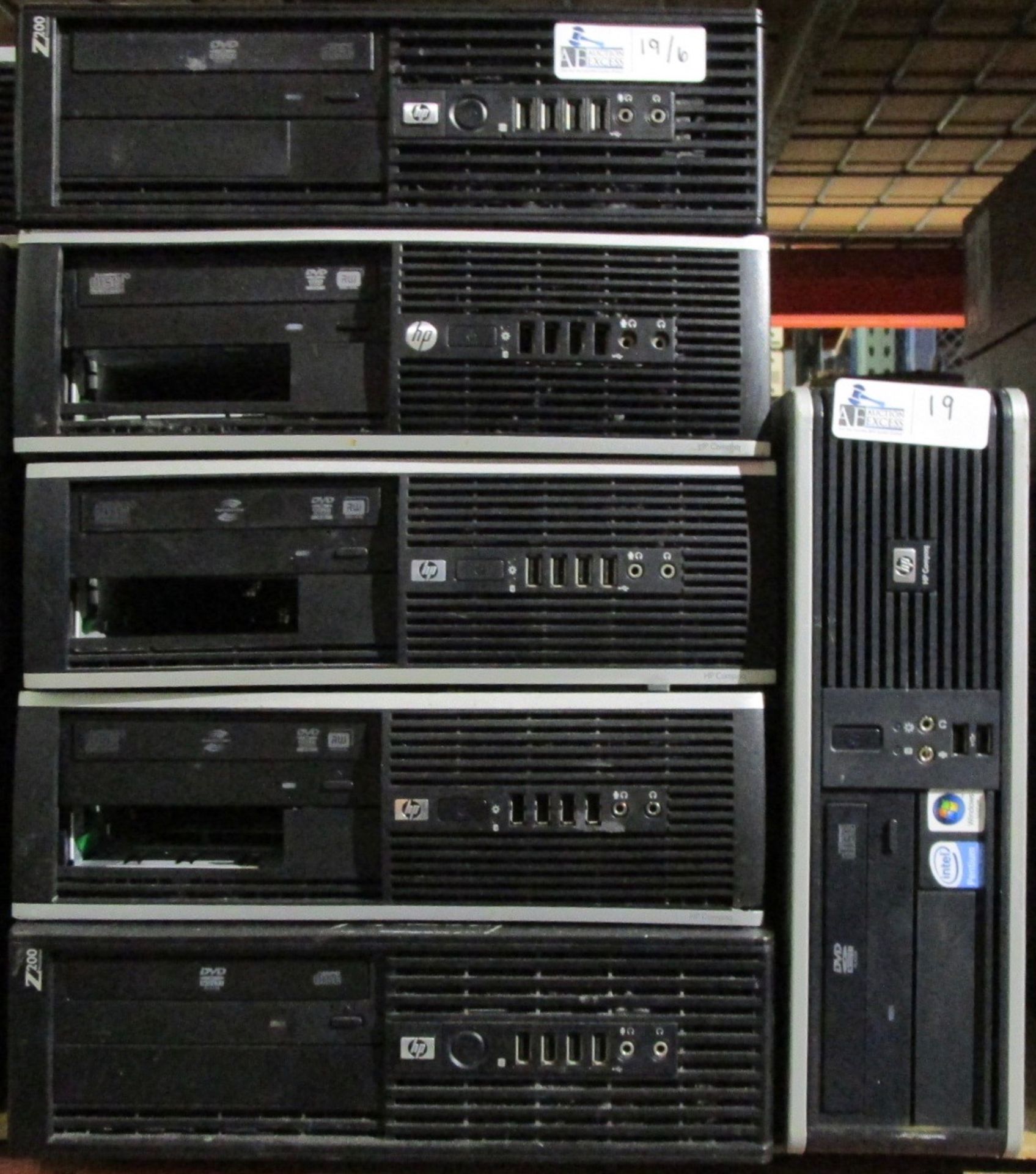 LOT OF 6 HP COMPUTERS