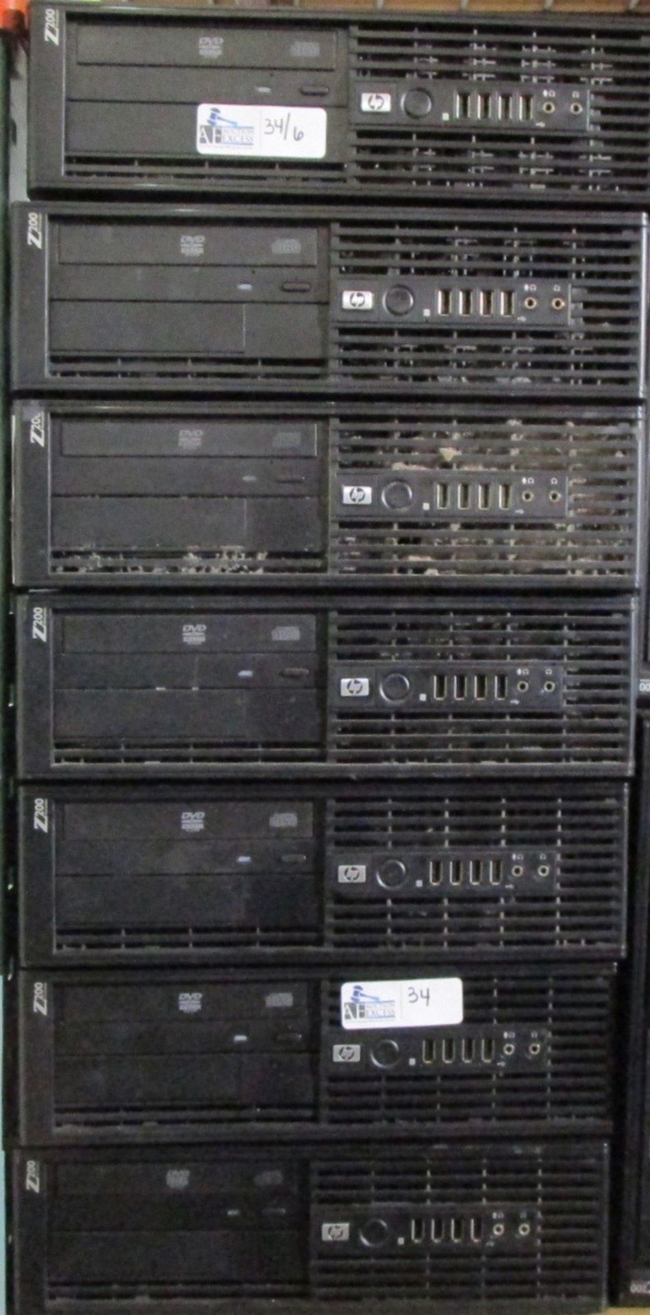 LOT OF 6 HP Z200 COMPUTERS