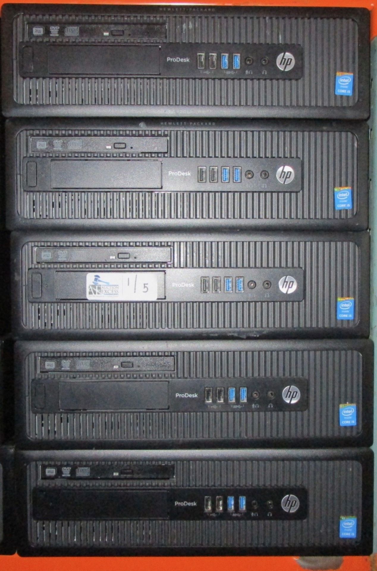 LOT OF 5 HP CORE i5 COMPUTERS