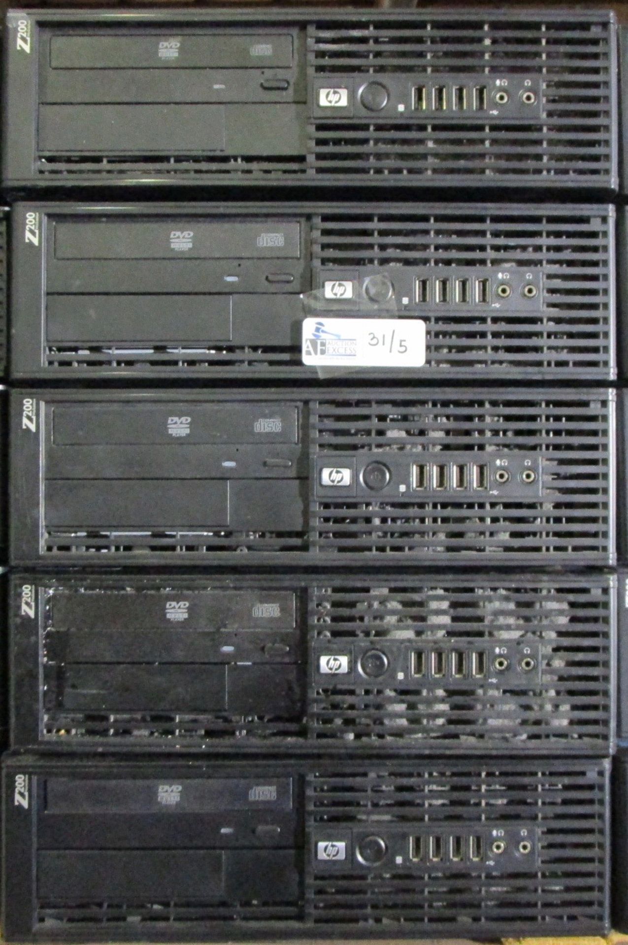 LOT OF 5 HP Z200 COMPUTERS