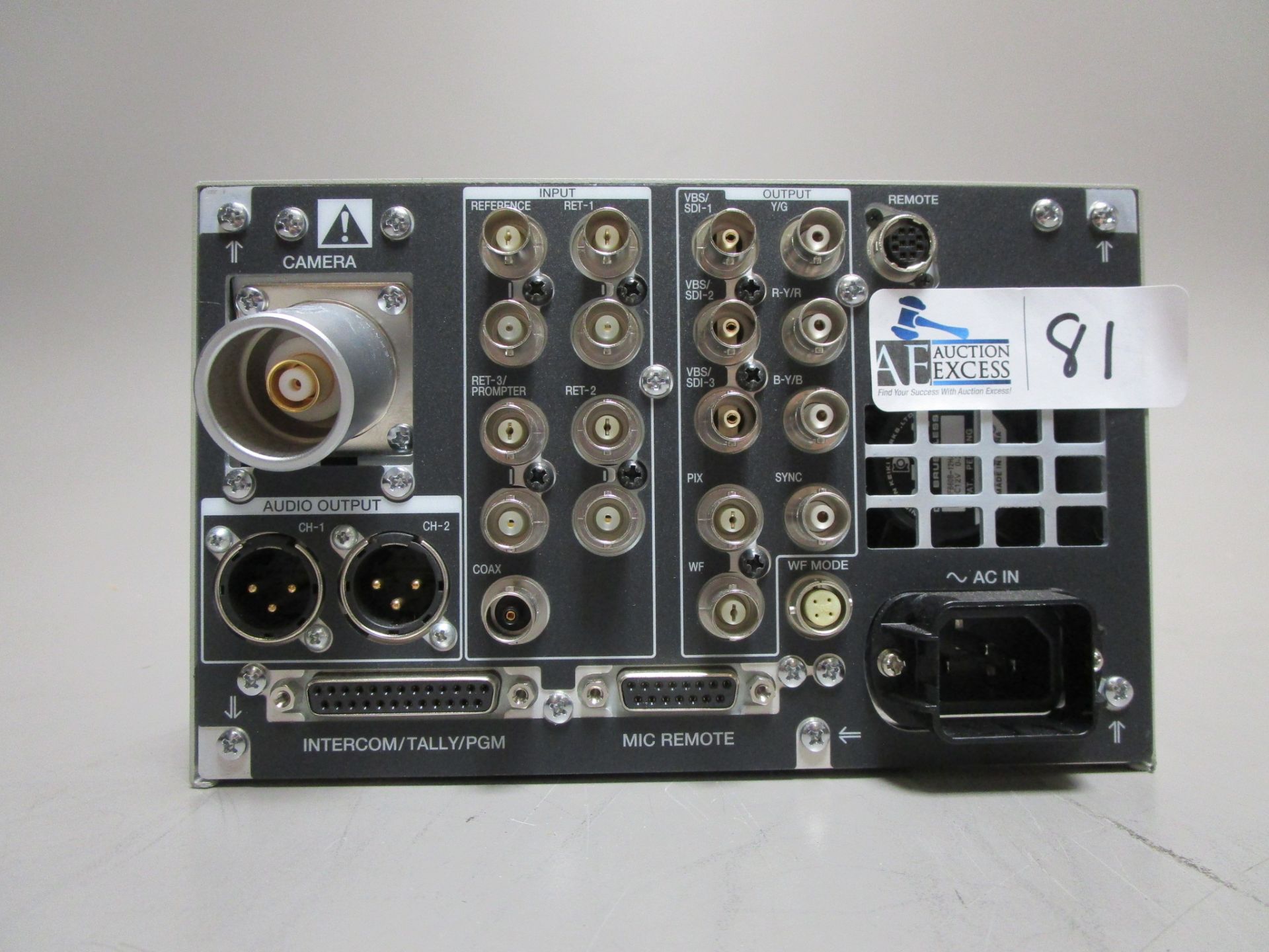 SONY CCU-TX50 CAMERA CONTROL UNIT