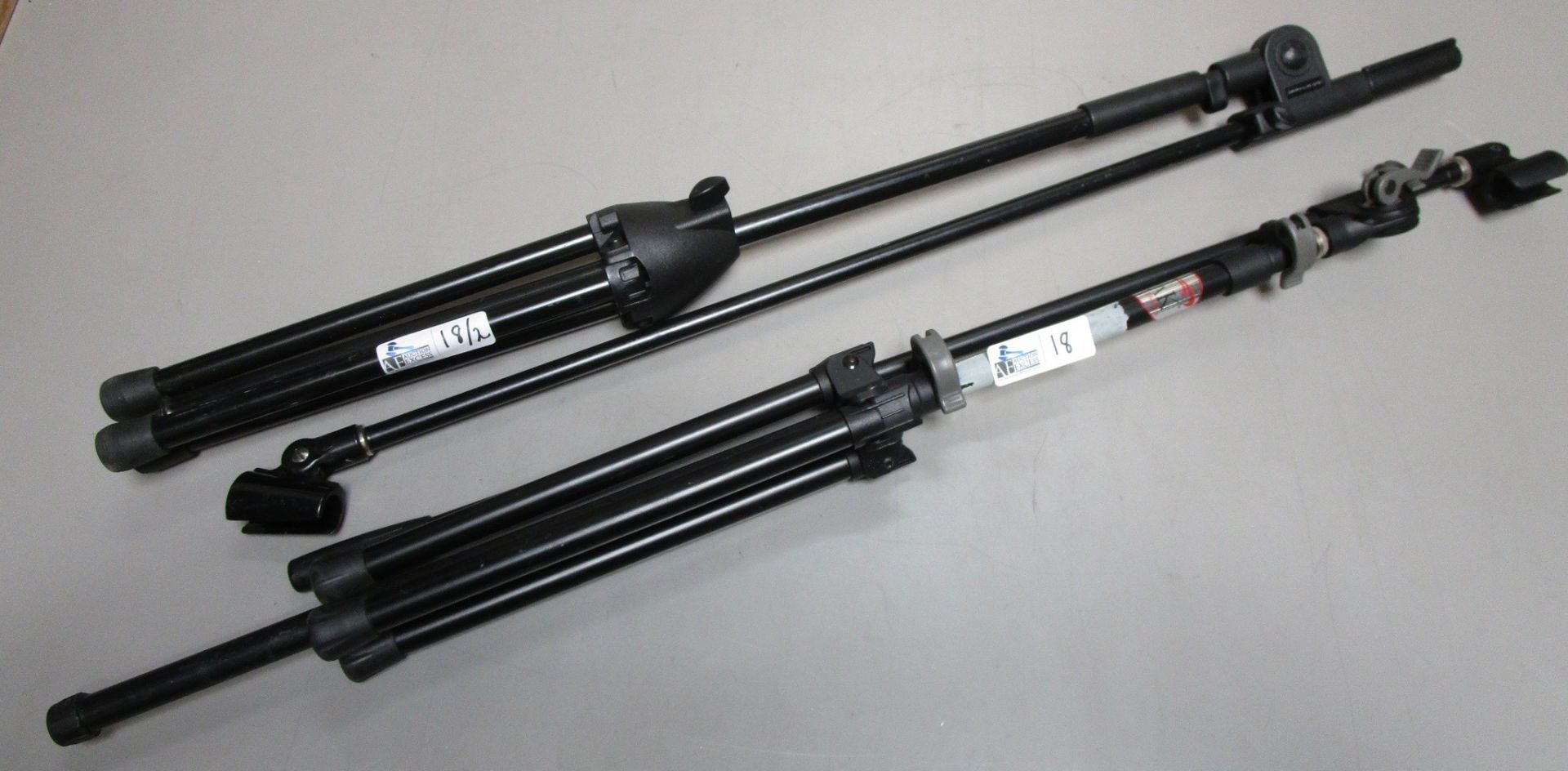 LOT OF 2 MIC BOOM STANDS