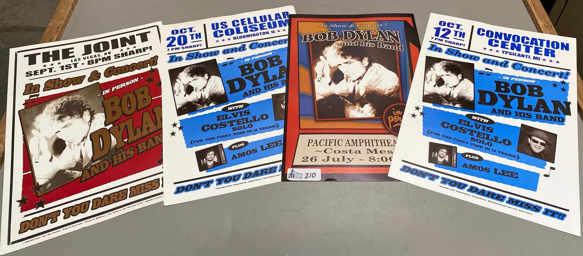 4 BOB DYLAN CONCERT POSTERS