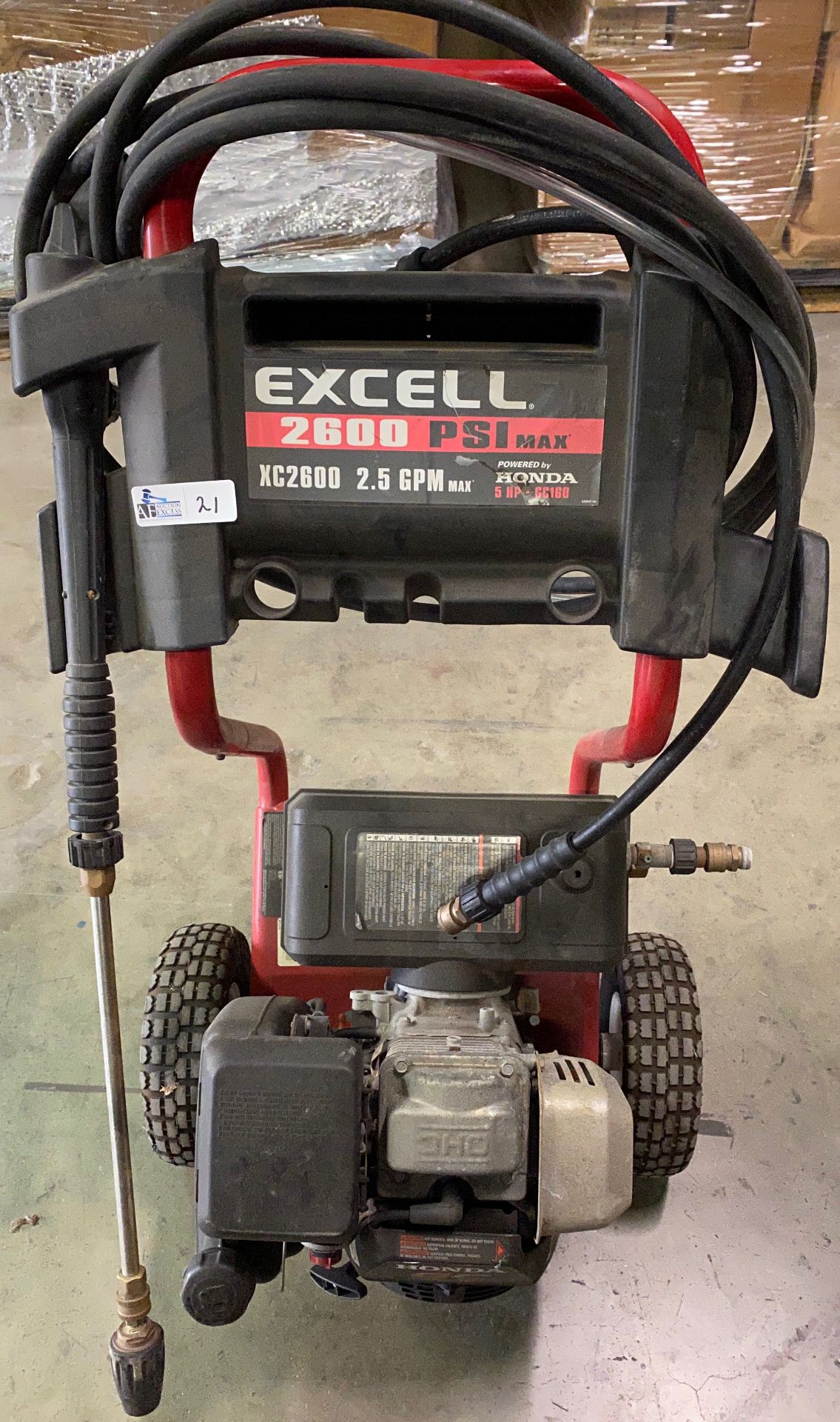 HONDA EXCELL PRESSURE WASHER EC2600 5 HP-GC160 2.5 GPM