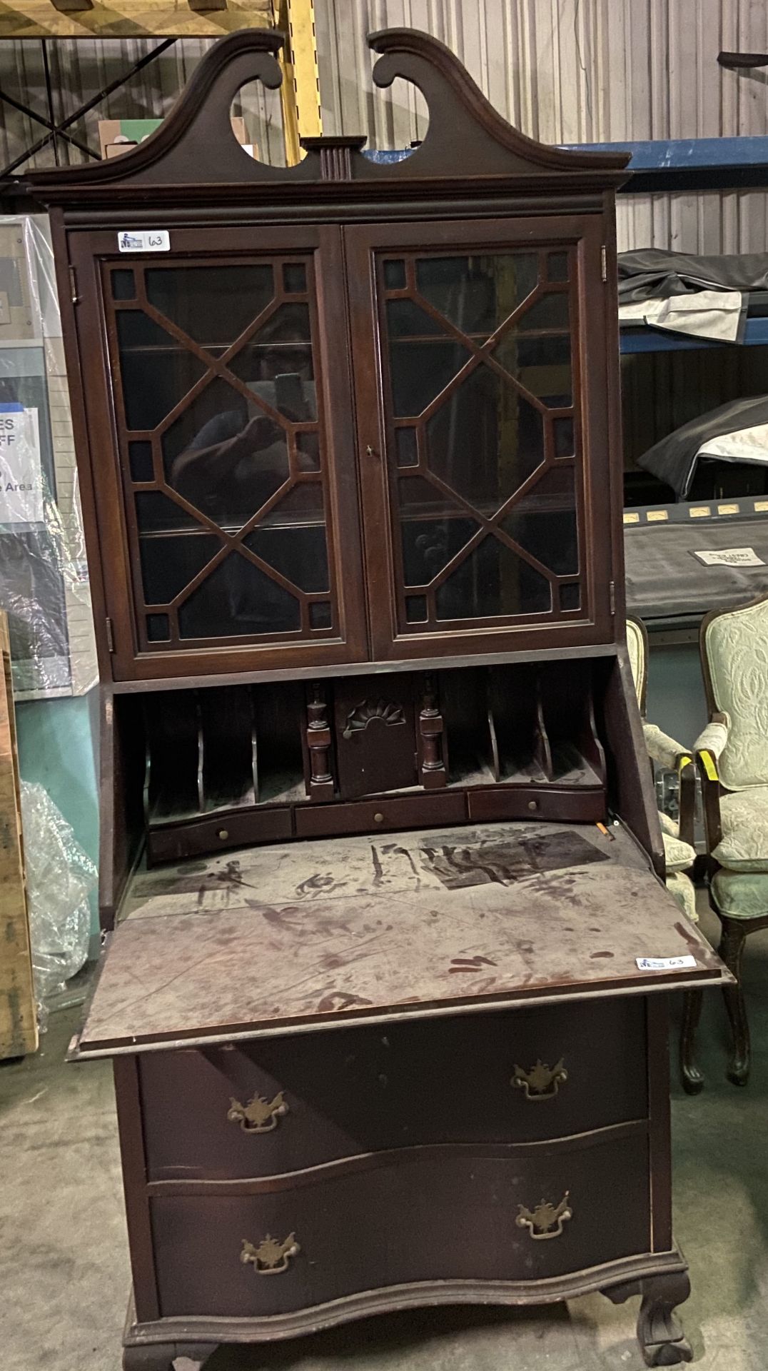 VINTAGE MAHOGANY DESK CABINET