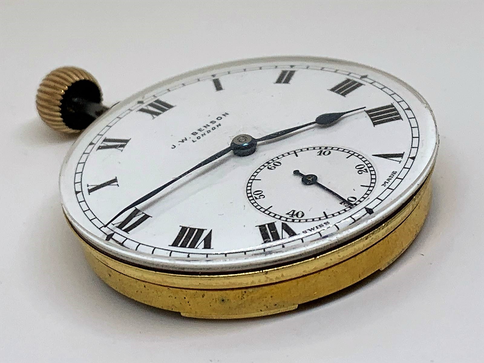 JW Benson pocketwatch movement