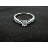 9ct white gold diamond ring