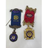 x2 masonic medals