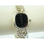 Ladies silver Omega wrist watch