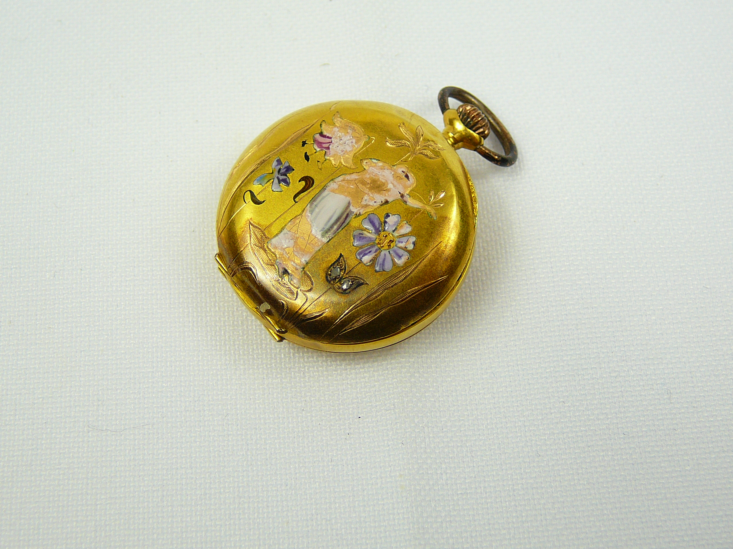 Ladies gold fob watch - Image 2 of 4