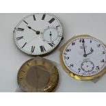 3x Pocket watch movements