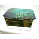 Mirrored ‘peacock’ jewels box